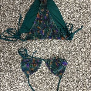 Multicolor Patterned Bikini Set